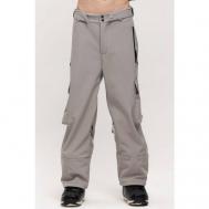 брюки для сноубординга , мембрана, водонепроницаемые, размер 44/46, серебряный, серый Chukcha