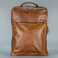 Рюкзак  131000003, натуральная кожа, отделение для ноутбука, внутренний карман, коричневый Mantica