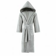 Халат , банный халат, размер 50, серый Soft cotton