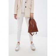 Рюкзак , натуральная кожа, антивор, внутренний карман, регулируемый ремень, коричневый TUSCANY LEATHER