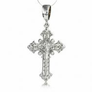 Крестик серебряный православный SILVARIE