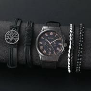 Наручные часы Мужские кварцевые часы с нейлоновым браслетом и фенечками, черный Rclock