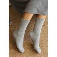 Женские носки , утепленные, антибактериальные свойства, на Новый год, размер 40-42, серый Монголка