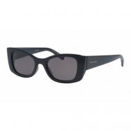 Солнцезащитные очки , прямоугольные, с защитой от УФ, для женщин, черный Saint Laurent