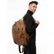Сумка дорожная сумка-рюкзак , 40х60, оранжевый, коричневый Великоросс