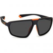 Солнцезащитные очки , прямоугольные, спортивные, с защитой от УФ, поляризационные, черный Polaroid