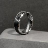 Кольцо , размер 22, серебряный, черный Carraji