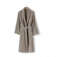 Халат , карманы, пояс/ремень, банный халат, размер XL, серый Lappartement