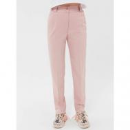 Брюки дудочки   демисезонные, прилегающий силуэт, повседневный стиль, карманы, стрелки, размер 44, розовый LO