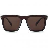 Солнцезащитные очки , квадратные, оправа: металл, поляризационные, для мужчин, коричневый Matrix