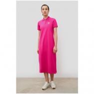 Платье-поло , хлопок, повседневное, полуприлегающее, миди, размер 48, розовый Baon