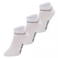Мужские носки , 3 пары, укороченные, размер 43/46, белый Carlo Colucci