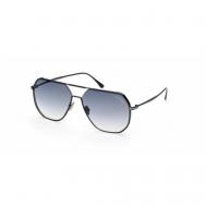 Солнцезащитные очки Marcolin, квадратные, оправа: пластик, градиентные, с защитой от УФ, черный Tom Ford