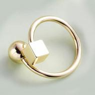 Кольцо помолвочное , нержавеющая сталь, размер 17, золотой Art Decor s.r.l.
