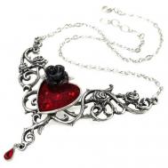 КулонThe Blood Rose Heart Alchemy Gothic