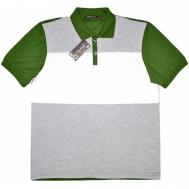 Поло , размер 50, серый, зеленый, белый Turon textile