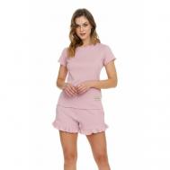 Пижама , футболка, шорты, размер S, розовый Doctor Nap