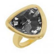 Кольцо , бижутерный сплав, кристаллы Swarovski, размер 16.5, серый VIDDA