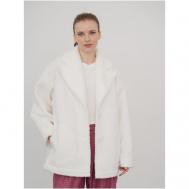куртка  , демисезон/лето, удлиненная, оверсайз, для беременных, карманы, размер L(50-52), белый Модный дом Виктории Тишиной