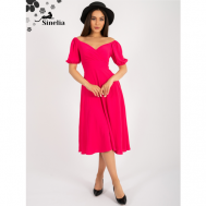 Платье-тюльпан , прилегающее, миди, размер 48, розовый Sinelia