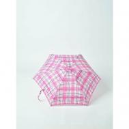 Мини-зонт механика, 5 сложений, купол 88 см., 6 спиц, чехол в комплекте, для женщин, розовый Grant Barnett