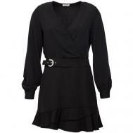 Платье , повседневное, свободный силуэт, мини, размер 46, черный Liu Jo