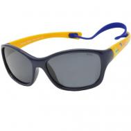 Солнцезащитные очки , прямоугольные, оправа: пластик, ударопрочные, ударопрочные, поляризационные, со 100% защитой от УФ-лучей, черный Invu