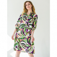 Платье , размер 52, фиолетовый Текстильный край