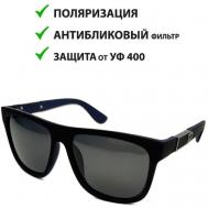 Солнцезащитные очки , прямоугольные, поляризационные, с защитой от УФ, градиентные, для мужчин, черный ECOSKY