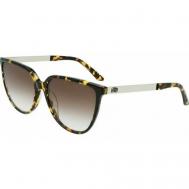 Солнцезащитные очки , кошачий глаз, с защитой от УФ, градиентные, для женщин, коричневый Calvin Klein
