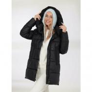 куртка  , демисезон/зима, силуэт свободный, размер 50-52, черный Vitacci