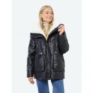 куртка  , демисезон/зима, силуэт свободный, размер 42, черный Vitacci