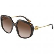 Солнцезащитные очки DOLCE & GABBANA, бабочка, оправа: пластик, для женщин, коричневый Dolce&Gabbana