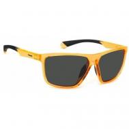 Солнцезащитные очки , прямоугольные, для мужчин, оранжевый Polaroid