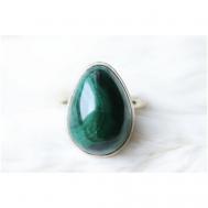 Кольцо , малахит, размер 17.5, зеленый 100% URAL