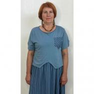 Платье-трансформер хлопок, повседневное, полуприлегающее, макси, размер 50-52, голубой Made in Italy