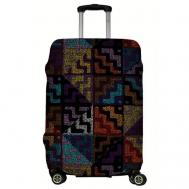 Чехол для чемодана , размер M, черный, фиолетовый LeJoy