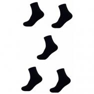 Женские носки  средние, махровые, утепленные, 5 пар, размер 23, черный NAITIS