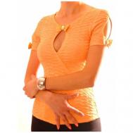 Блуза  , размер M, оранжевый TheDistinctive