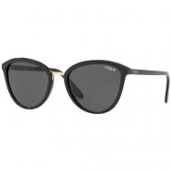 Солнцезащитные очки  eyewear VO 5270S W44/87, кошачий глаз, оправа: пластик, с защитой от УФ, черный Vogue