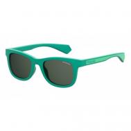 Солнцезащитные очки , прямоугольные, оправа: пластик, ударопрочные, поляризационные, с защитой от УФ, зеленый Polaroid