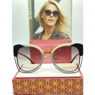 Солнцезащитные очки  AH3181P02, бабочка, оправа: металл, градиентные, с защитой от УФ, для женщин, белый Ana Hickman