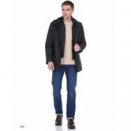 куртка , демисезон/зима, капюшон, карманы, размер 58, черный Pierre Cardin