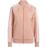 Олимпийка , силуэт прямой, размер 36, розовый Adidas
