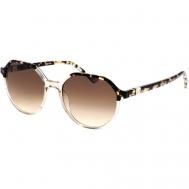 Солнцезащитные очки , круглые, оправа: пластик, для женщин, коричневый Yalea
