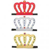 Карнавальная корона «Король» на резинке, цвета микс NONAME