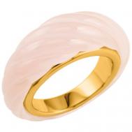 Кольцо , нержавеющая сталь, золочение, размер 17.2, золотой Nina Ricci