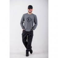 Пуловер , размер 48, серый Black Rams