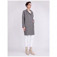 Пальто   демисезонное, шерсть, силуэт свободный, размер 46, серый ELECTRASTYLE