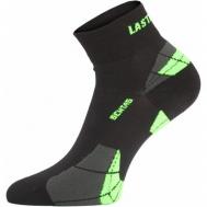Носки  унисекс , 1 пара, классические, размер L, зеленый, черный Lasting